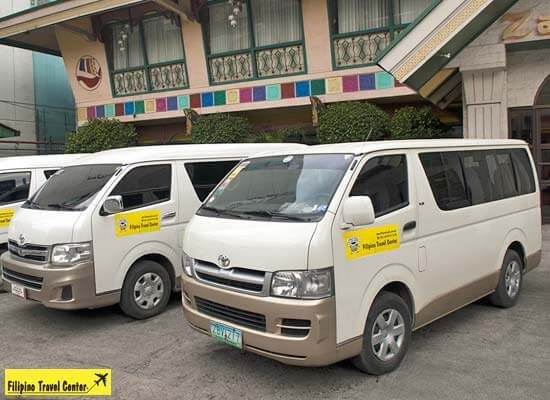 Vans for Taal Volcano tour